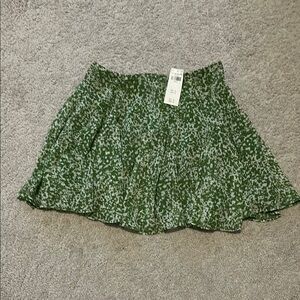 Abercrombie & Fitch Green Skater Mini Skirt